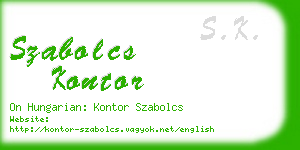 szabolcs kontor business card